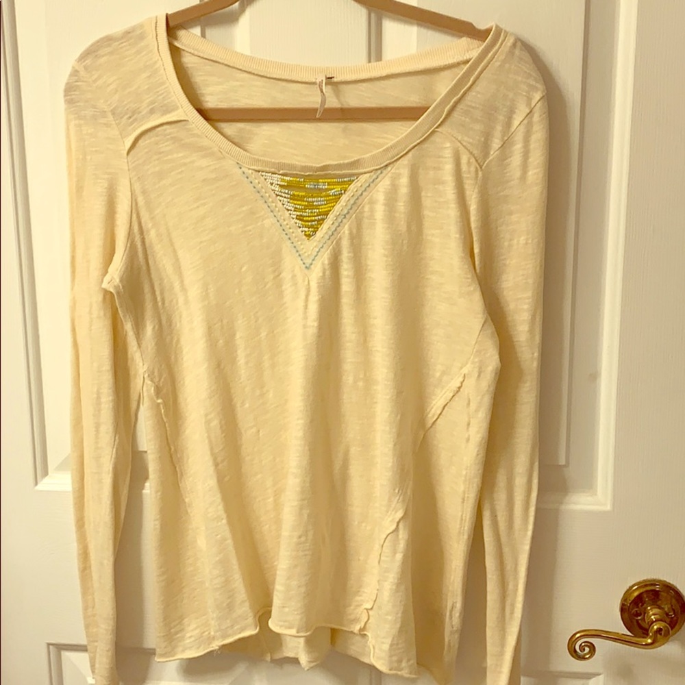 Free People Beaded Shirt